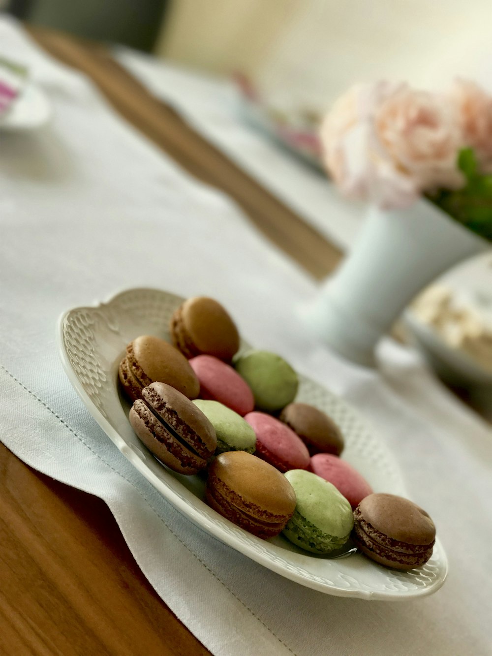 brown wooden spoon on white ceramic plate