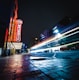 time lapse photography of city lights during night time