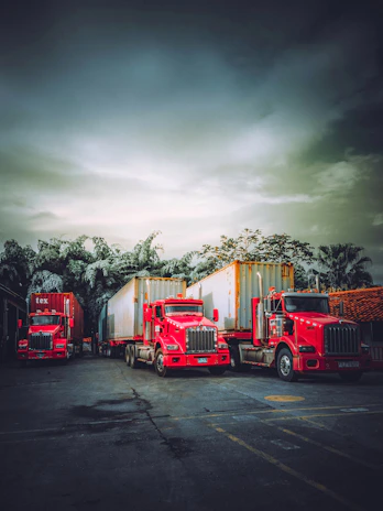A fleet of Gulfstar Towing trucks lined up ready for emergency calls in the Houston area.