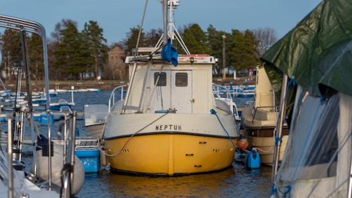 yellow and white boat on water during daytime