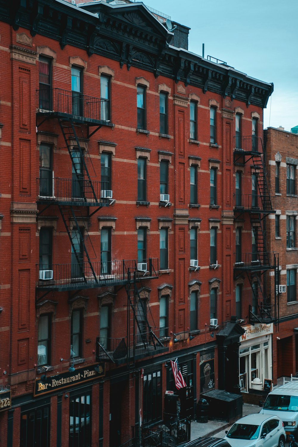 red and brown concrete building