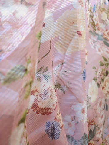 pink and white floral japanese textile