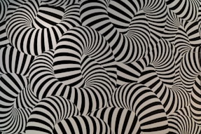 black and white striped textile