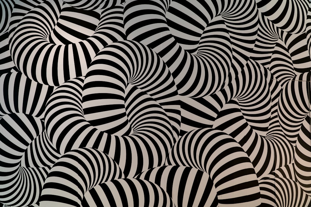 black and white striped textile