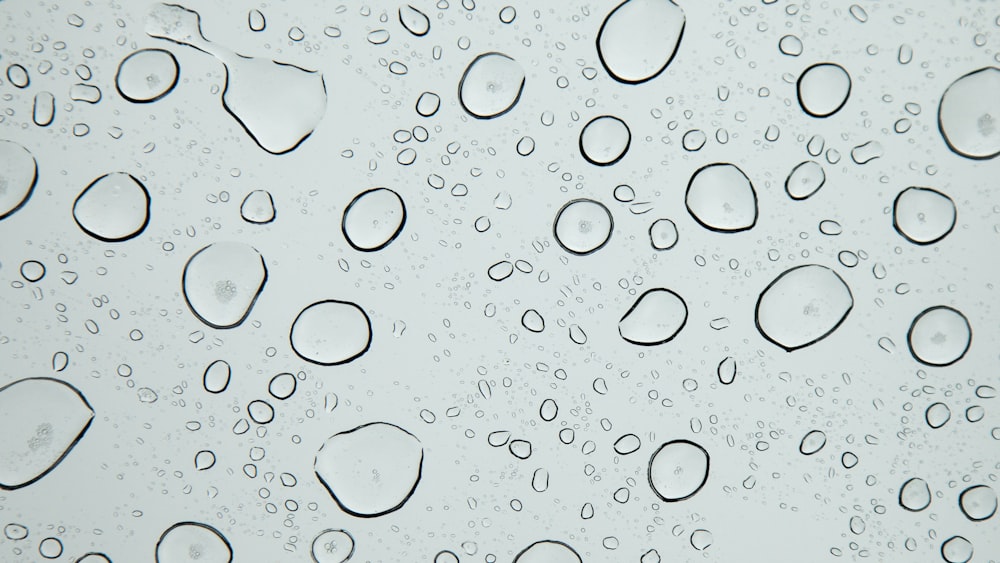 water droplets on clear glass