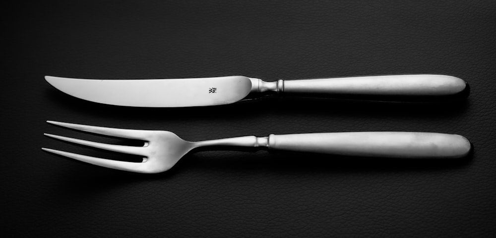 silver fork and bread knife