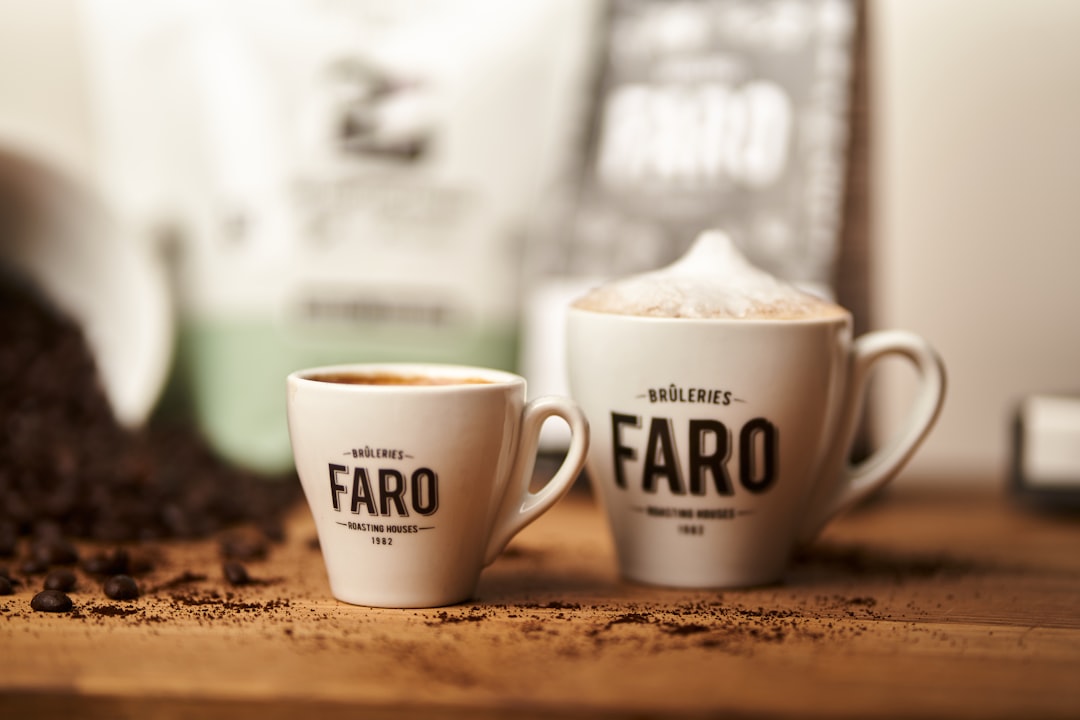 white ceramic mug with coffee