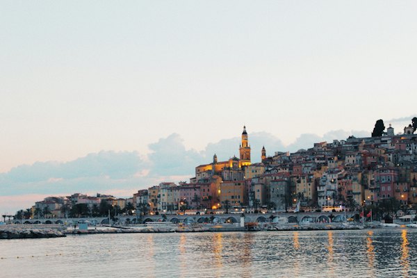 The old town from the sea — Menton, France
