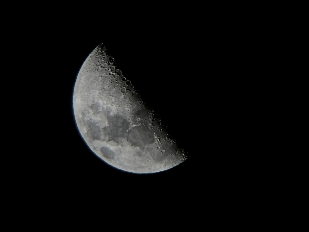 full moon in dark night sky