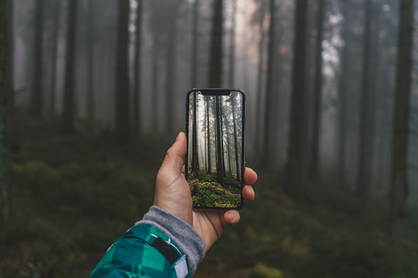 person holding black ceramic mug