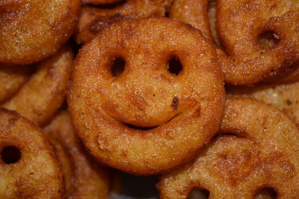 brown cookies in close up photography