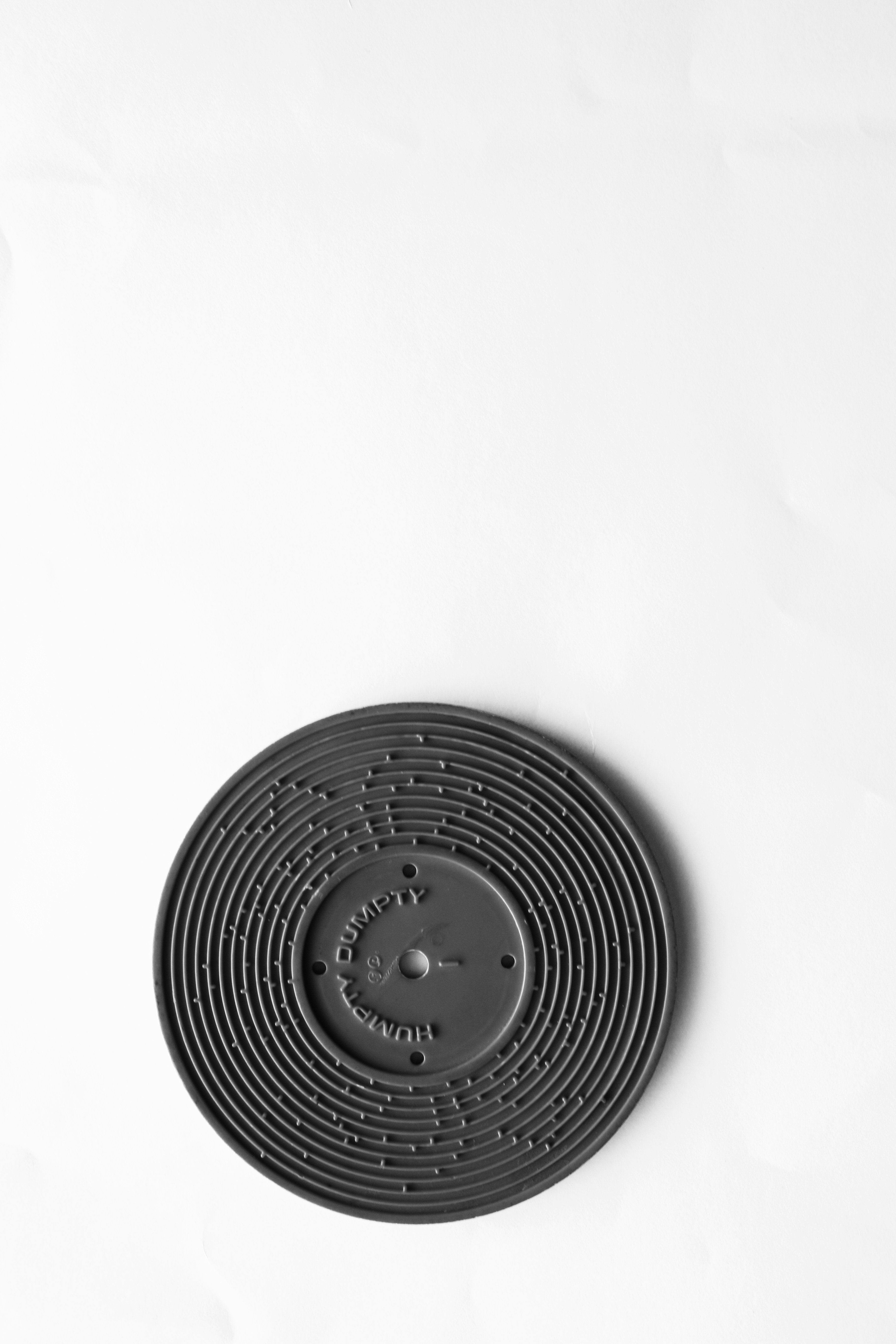 black and white round illustration