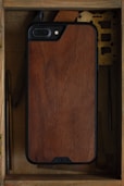 brown wooden door with black door lever