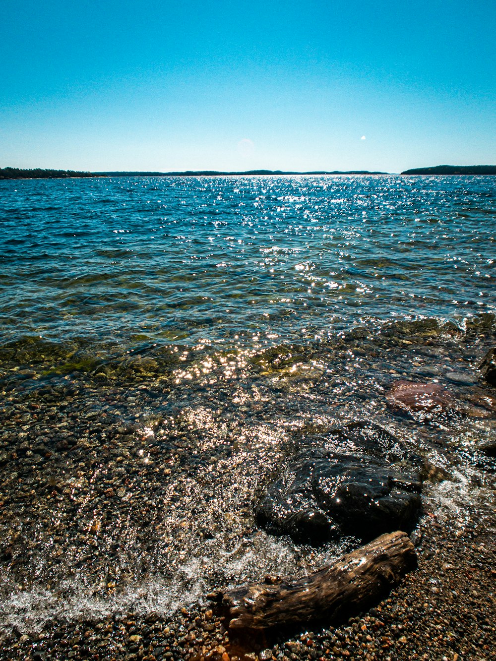 brown rocks on sea under blue sky during daytime