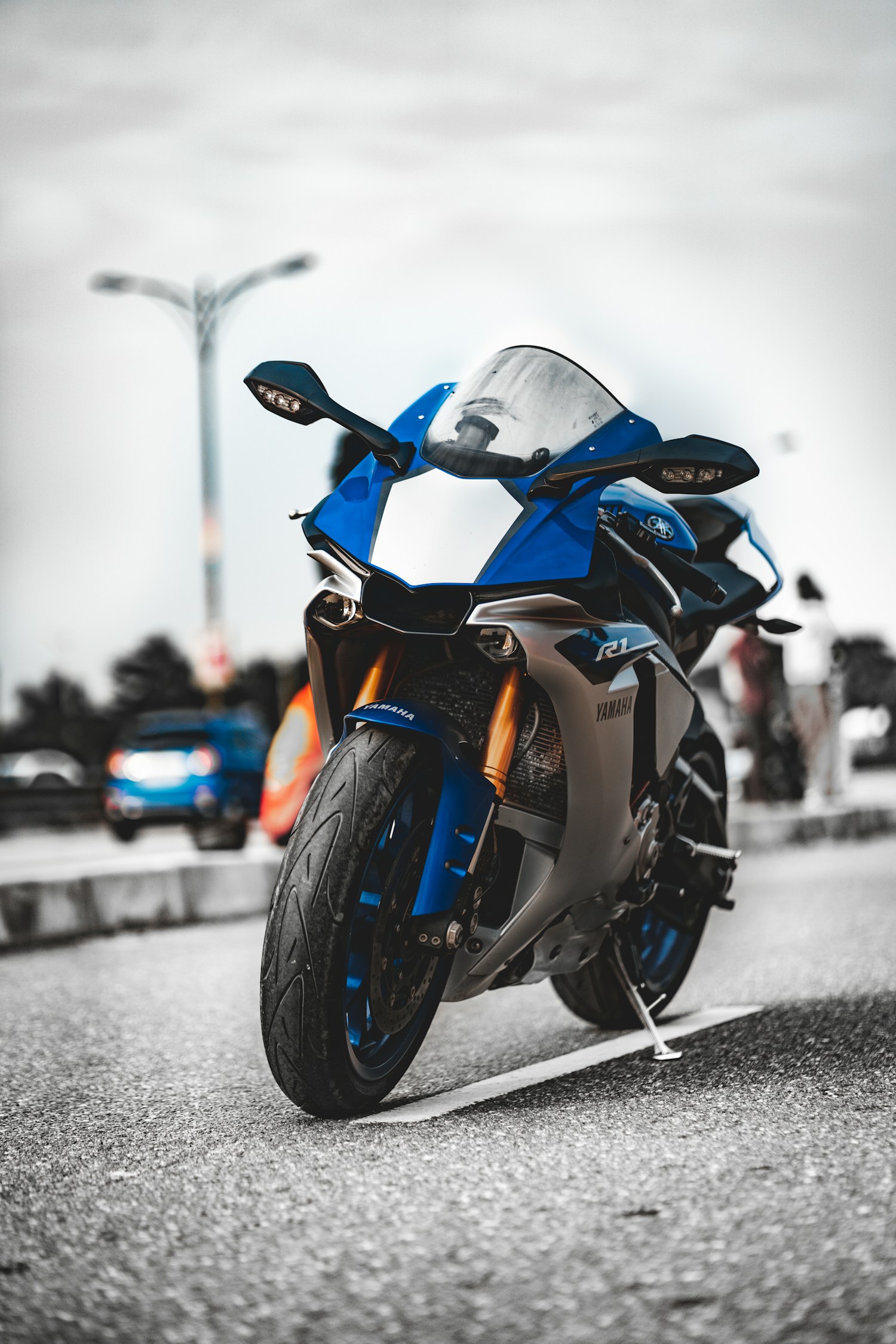 Motorcycle dealership showcasing a variety of bikes