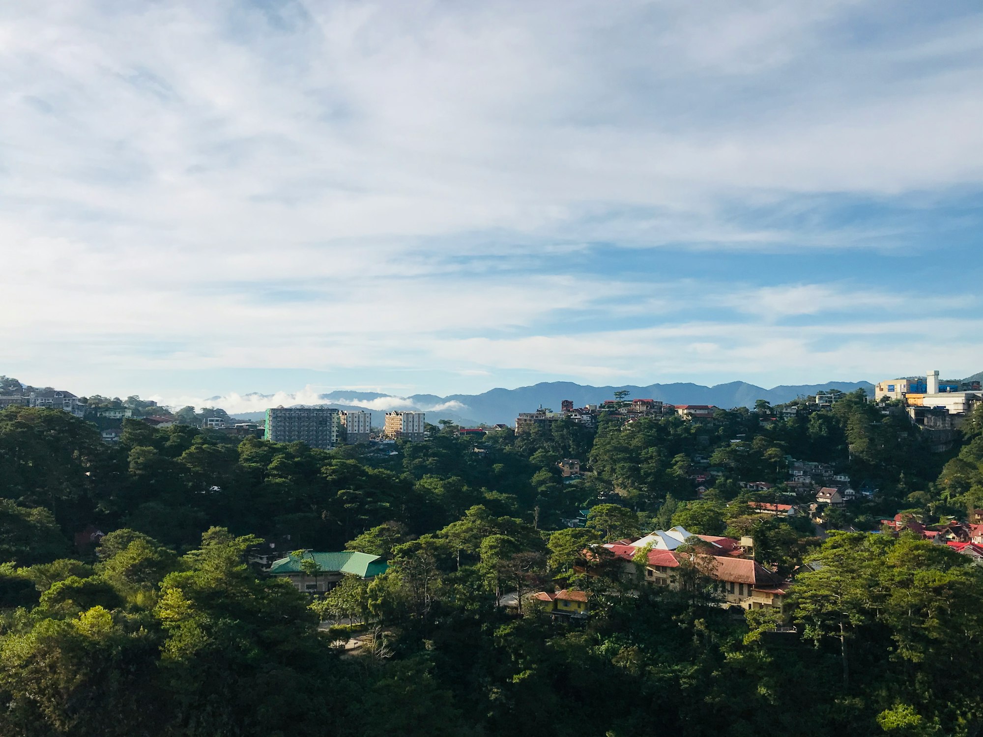 The highlands of Baguio with lush vegetation.