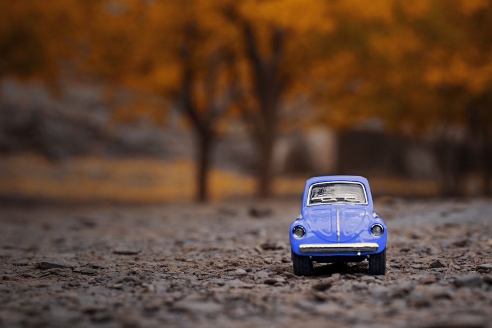 blue car die cast model