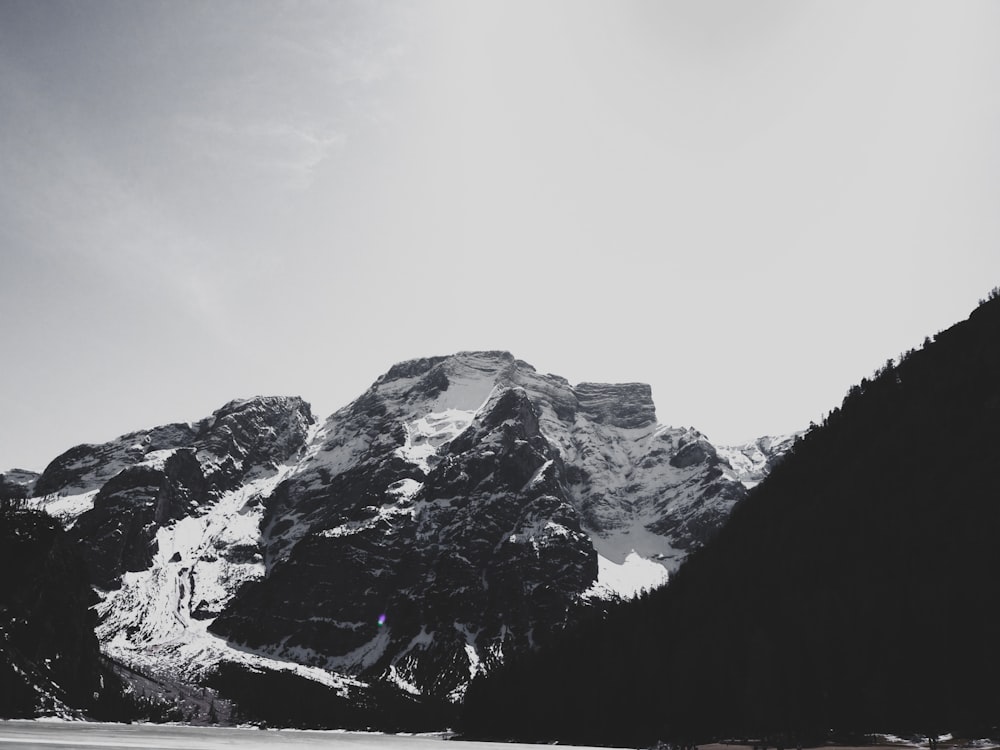 snow covered mountain during daytime