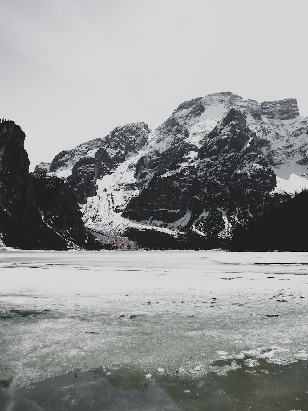 snow covered mountain during daytime