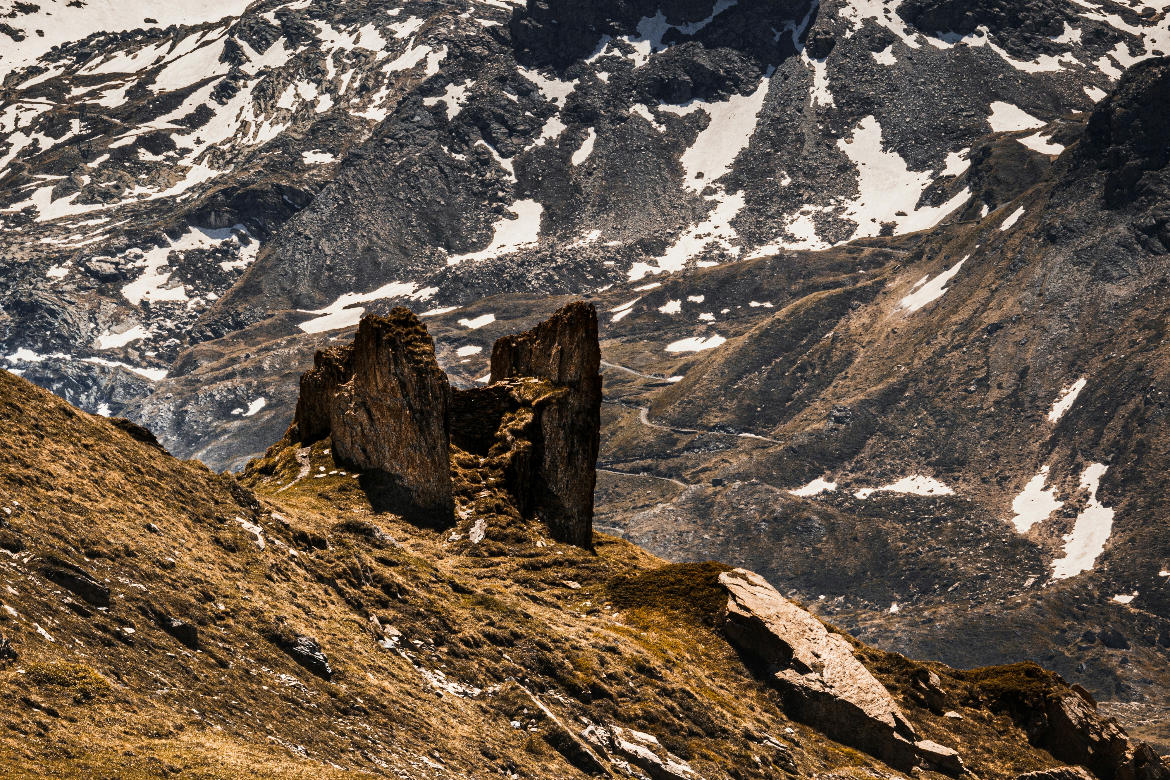 brown and gray rocky mountain