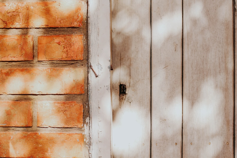 white and brown wooden door