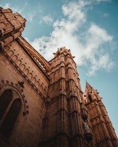 low angle photography of Palma de Mallorca's catherdral under blue sky during daytime