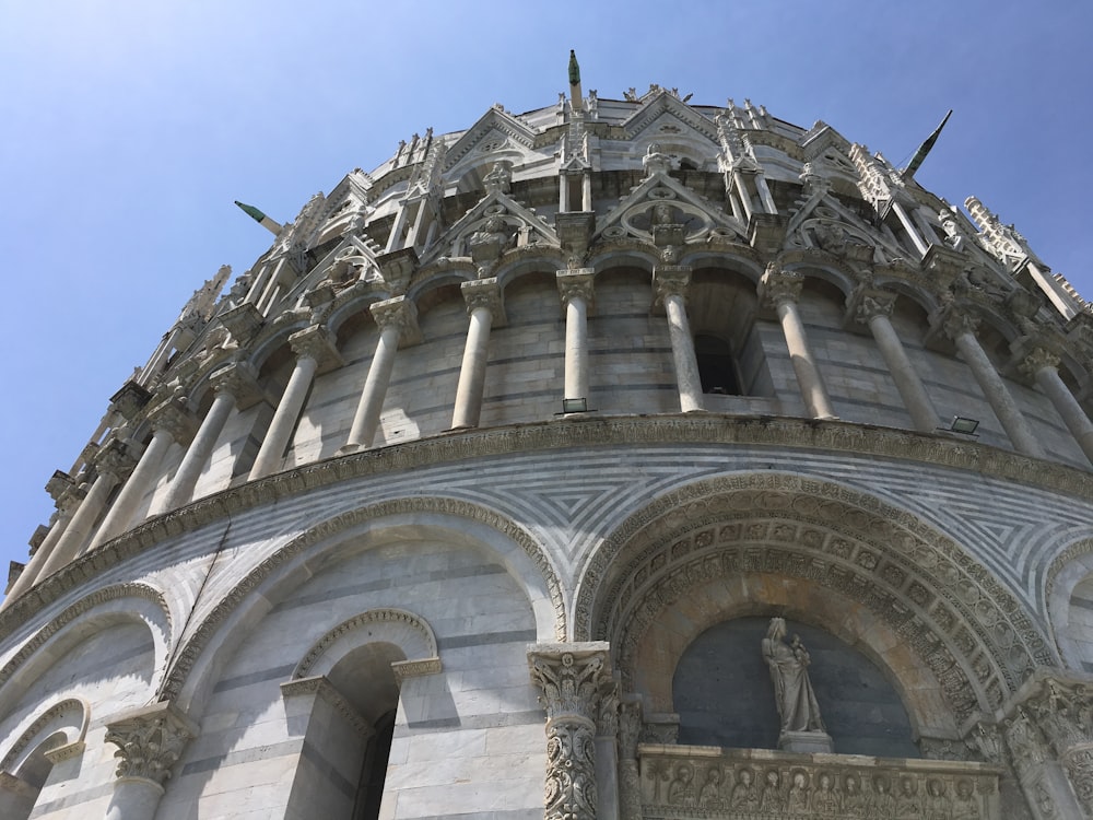 low angle photography of gray concrete building