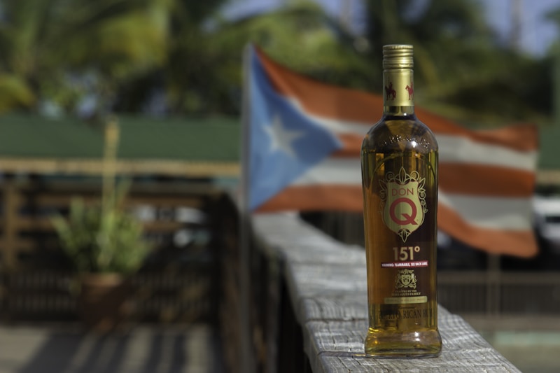 Garrafa de rum do Porto Rico