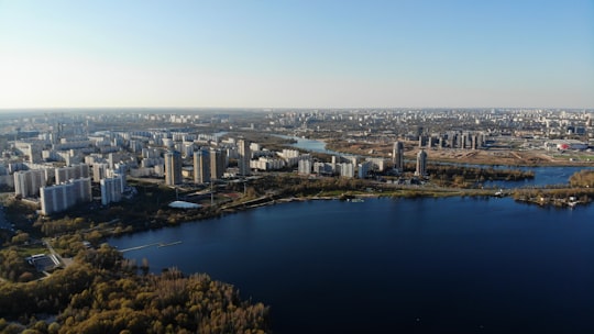 aerial view of city buildings during daytime in Strogino District Russia