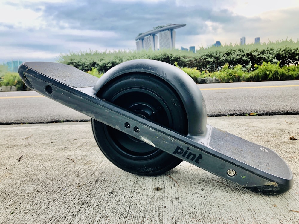 black wheel on gray concrete road