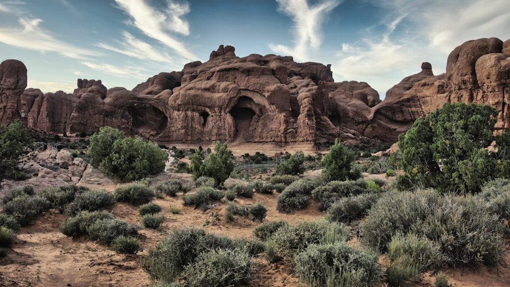 brown rock formation under blue sky during daytime