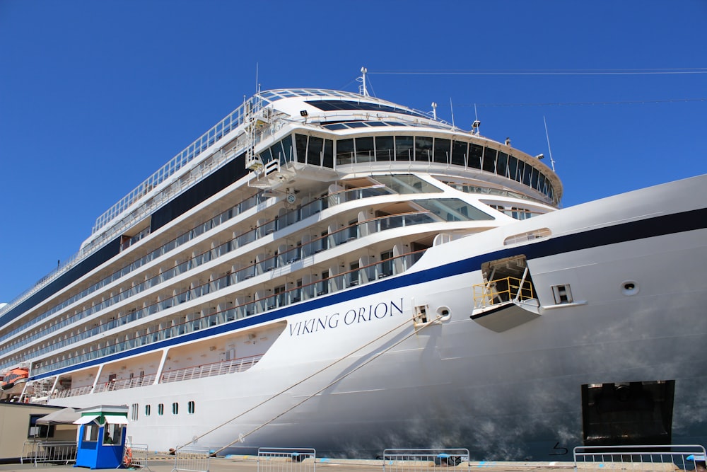 white and blue cruise ship on sea during daytime