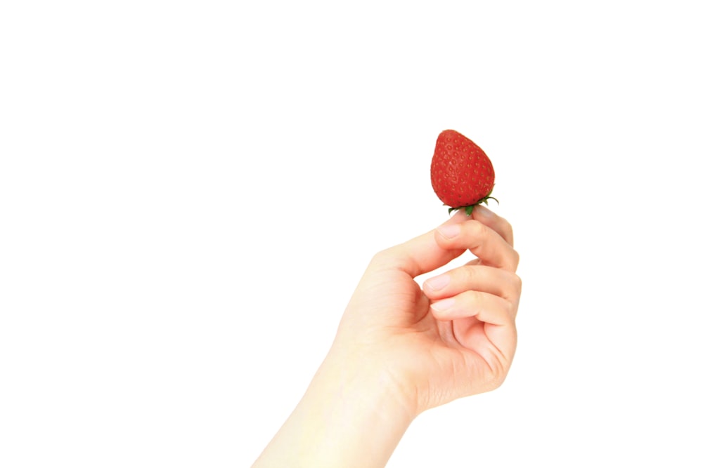 person holding red heart lollipop