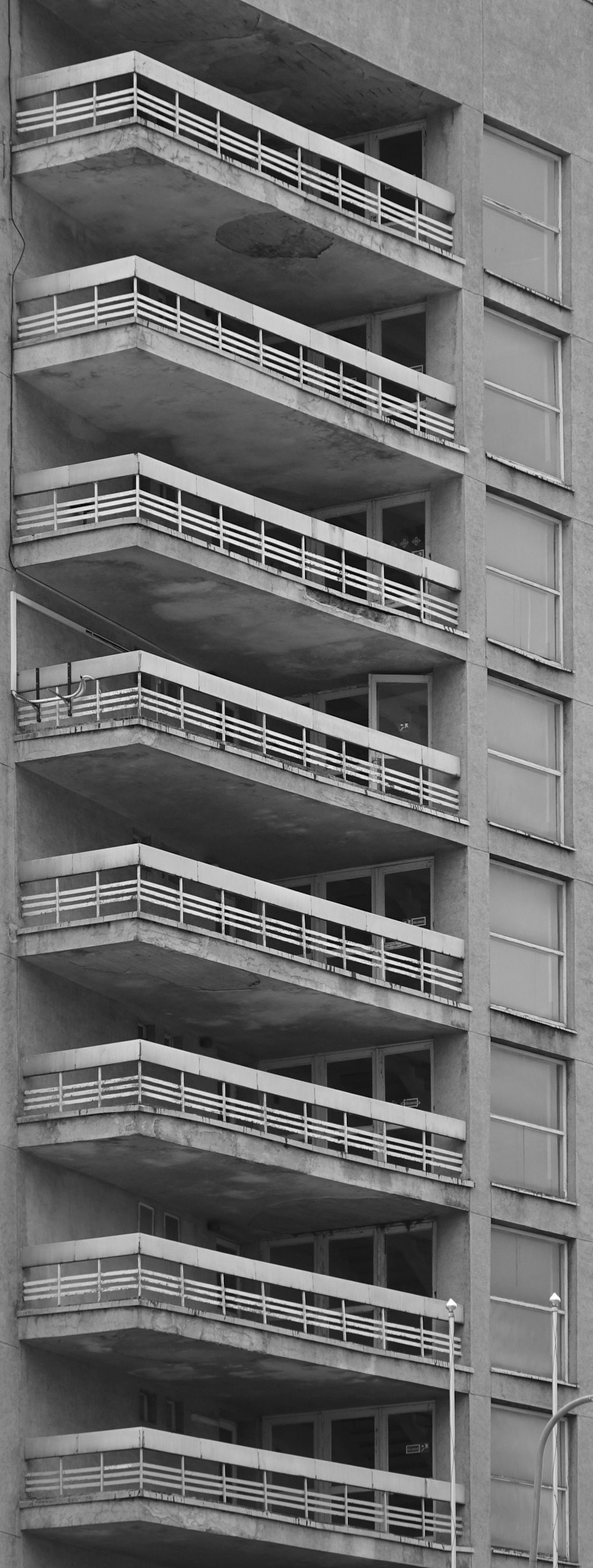 grayscale photo of concrete building