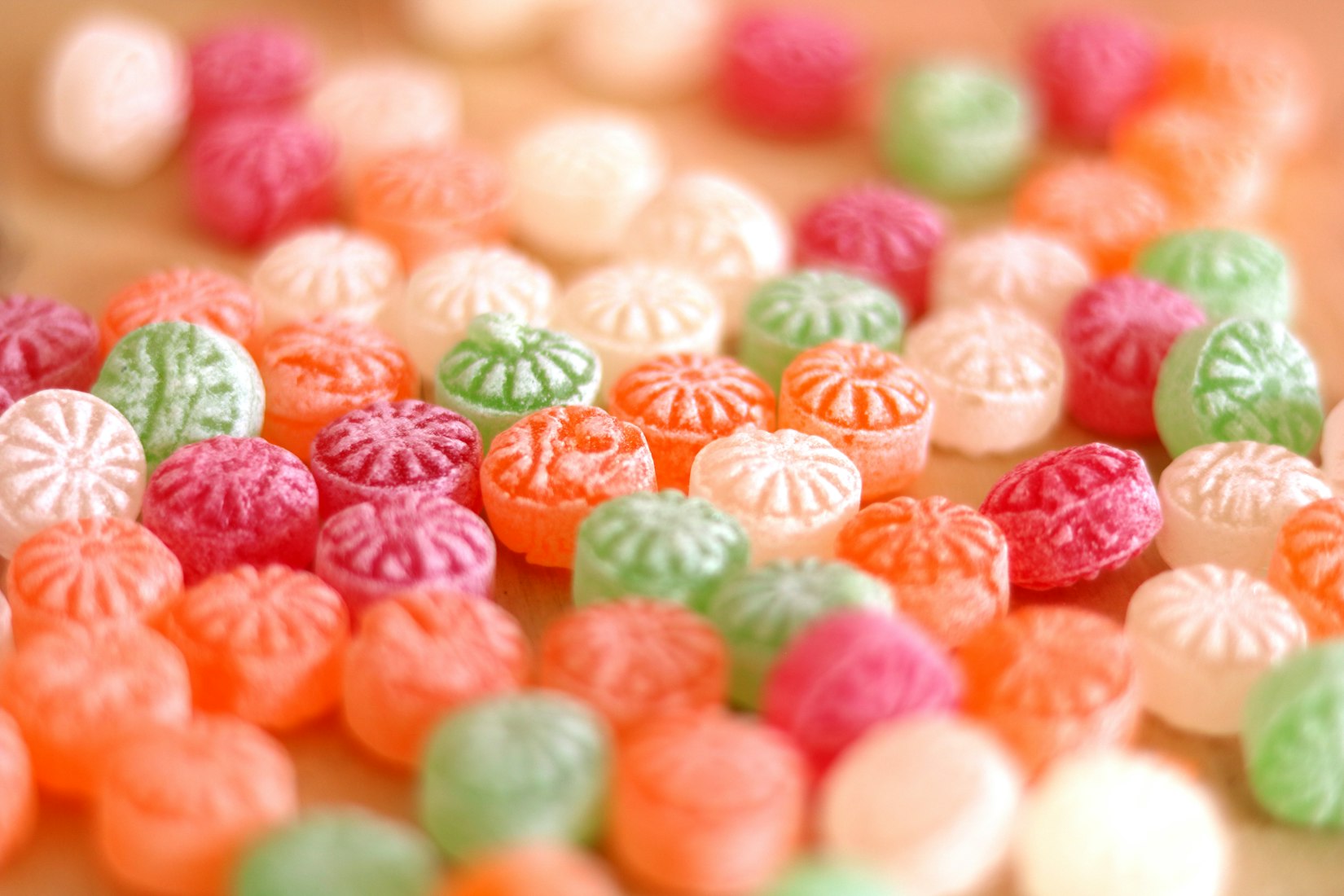 Pink and White Heart Shaped Candies