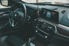 black and silver car stereo