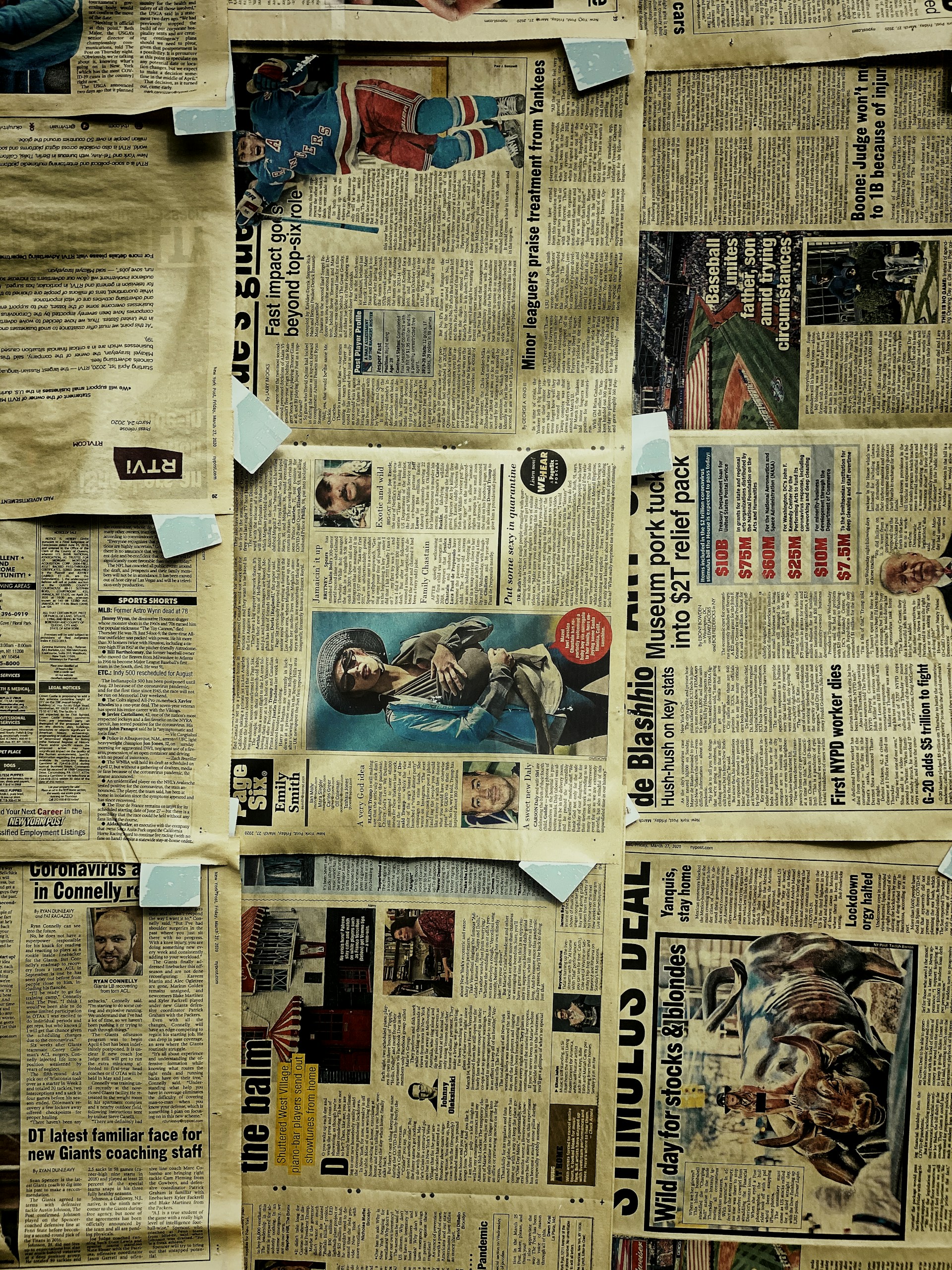 newspaper on brown wooden table