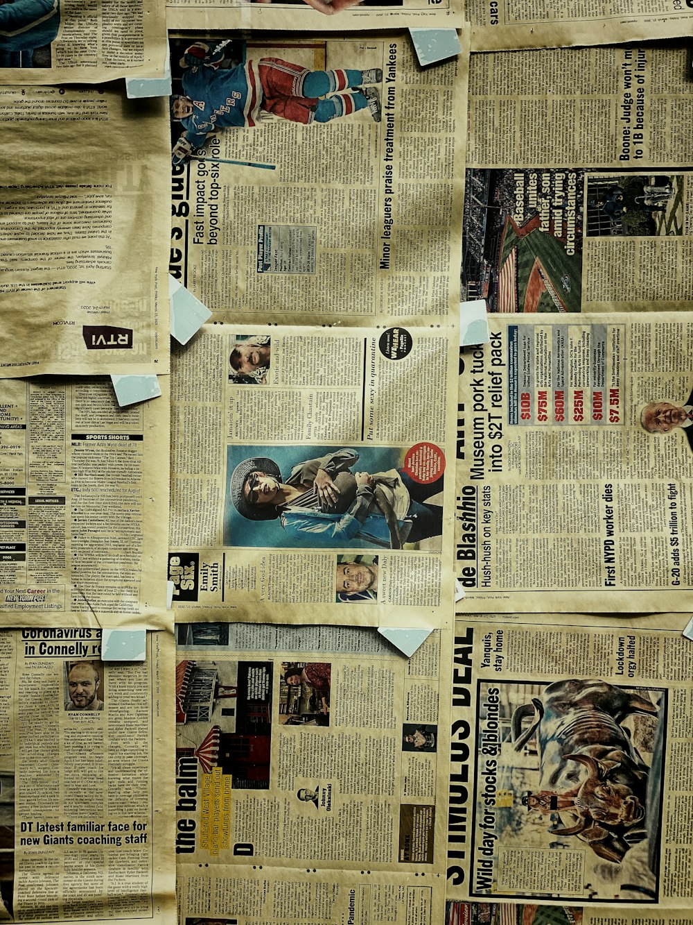newspaper on brown wooden table