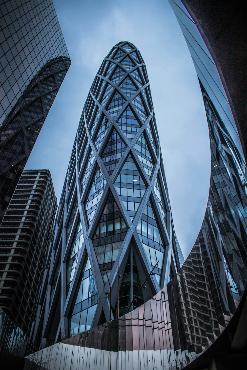 low angle photography of high rise building