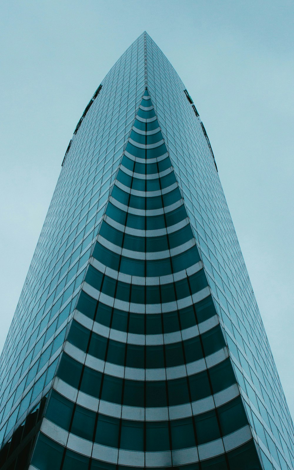 gray and black glass building