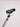black microphone with stand on white background
