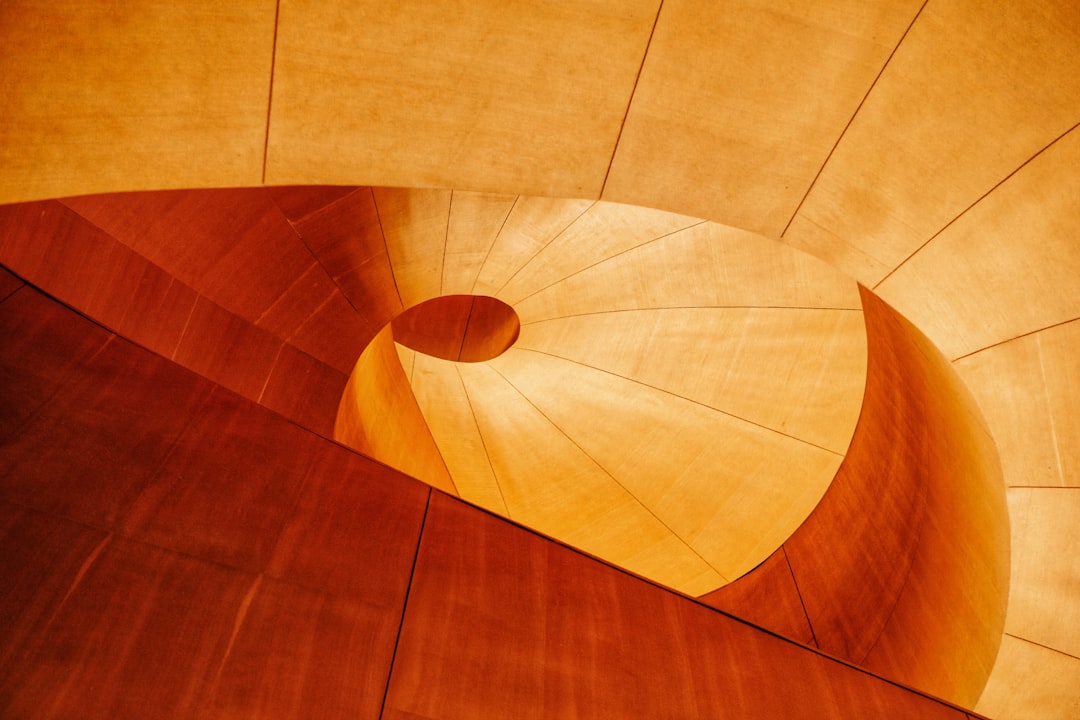 brown wooden round floor tiles, Spiralling Staircase pt.2 // Follow me on Instagram to see my new and latest photos (@__