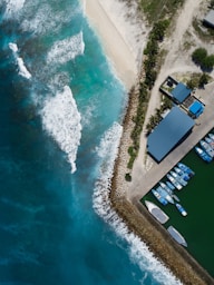 aerial view of beach during daytime