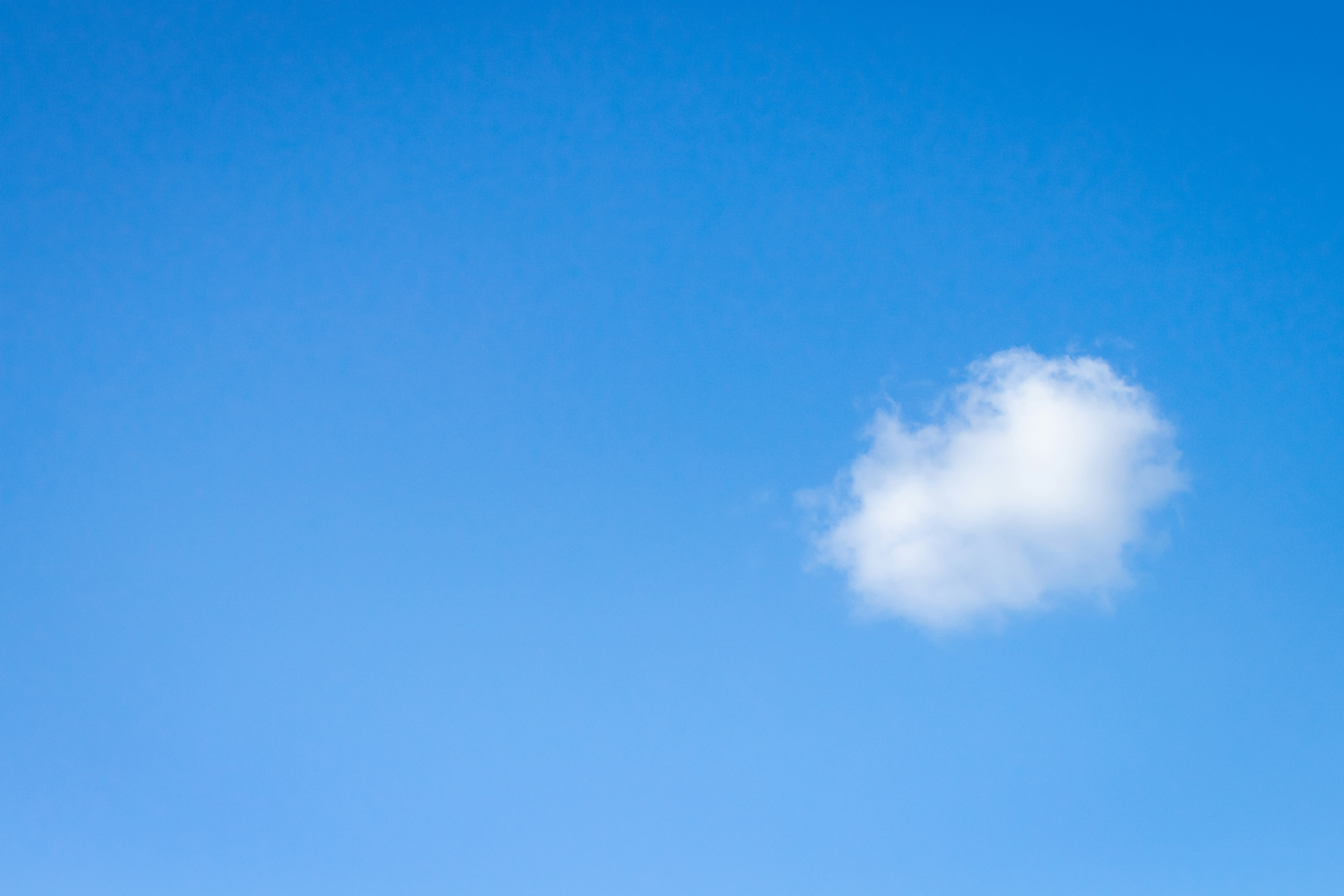 white clouds and blue sky