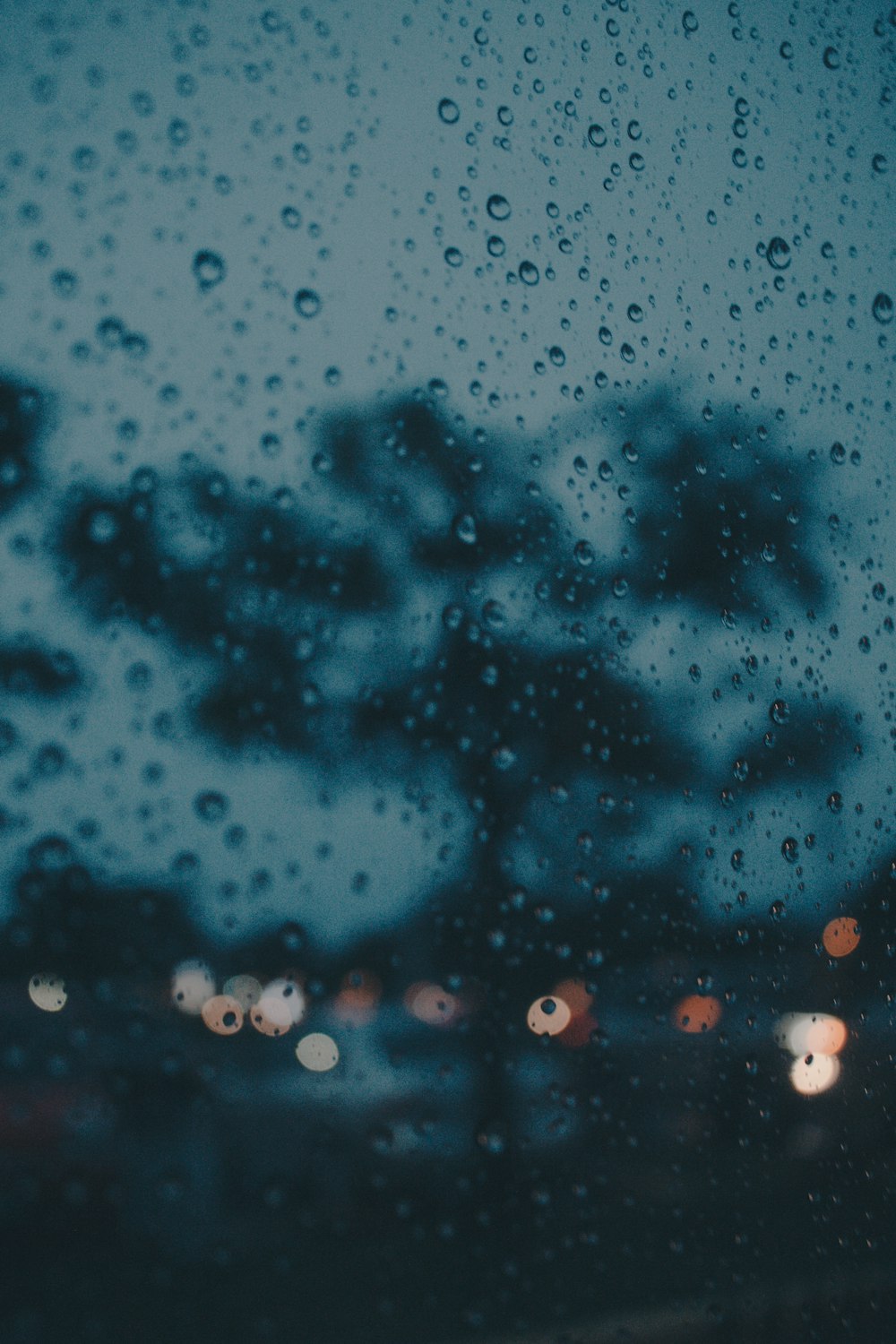 water droplets on glass window