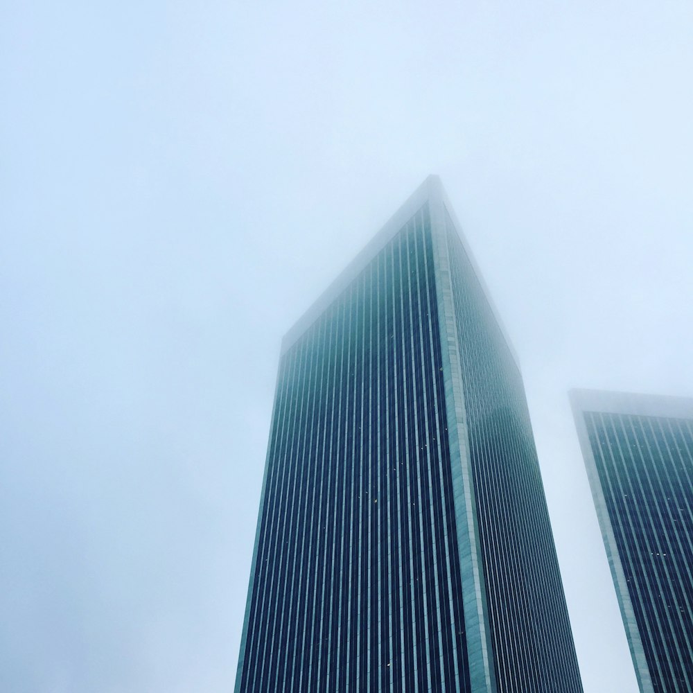 low angle photography of high rise building