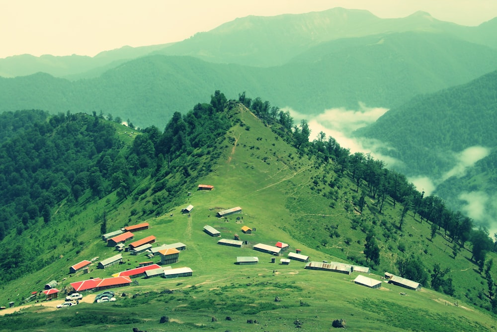 green mountains under sunny sky