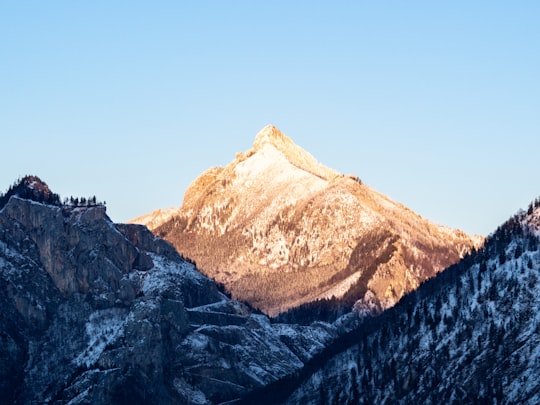 brown rocky mountain under blue sky during daytime in Ebensee Austria