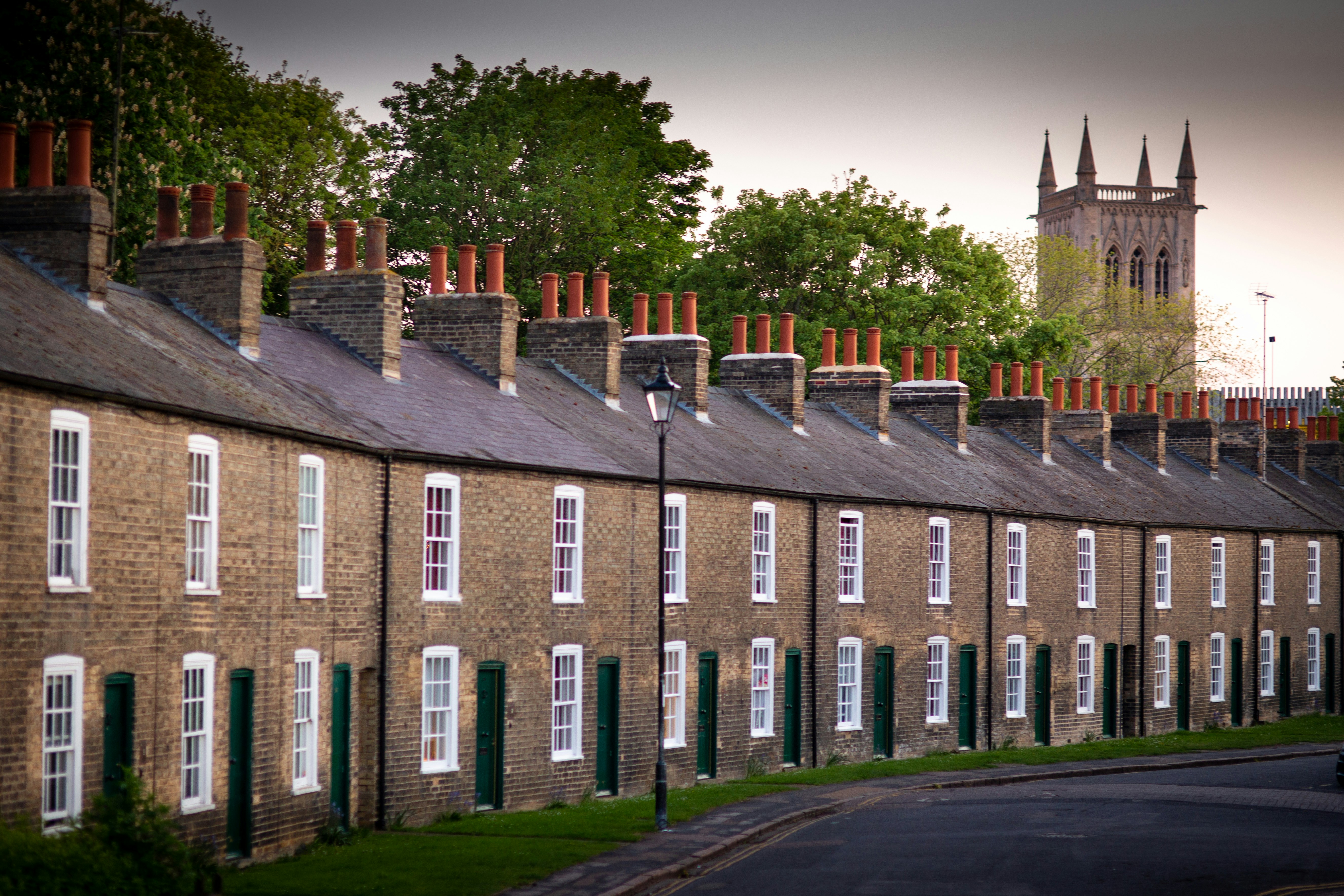 Lower Park Street in Cambridge, taken from Jesus Green during the Covid-19 lockdown.