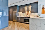 white and black kitchen counter